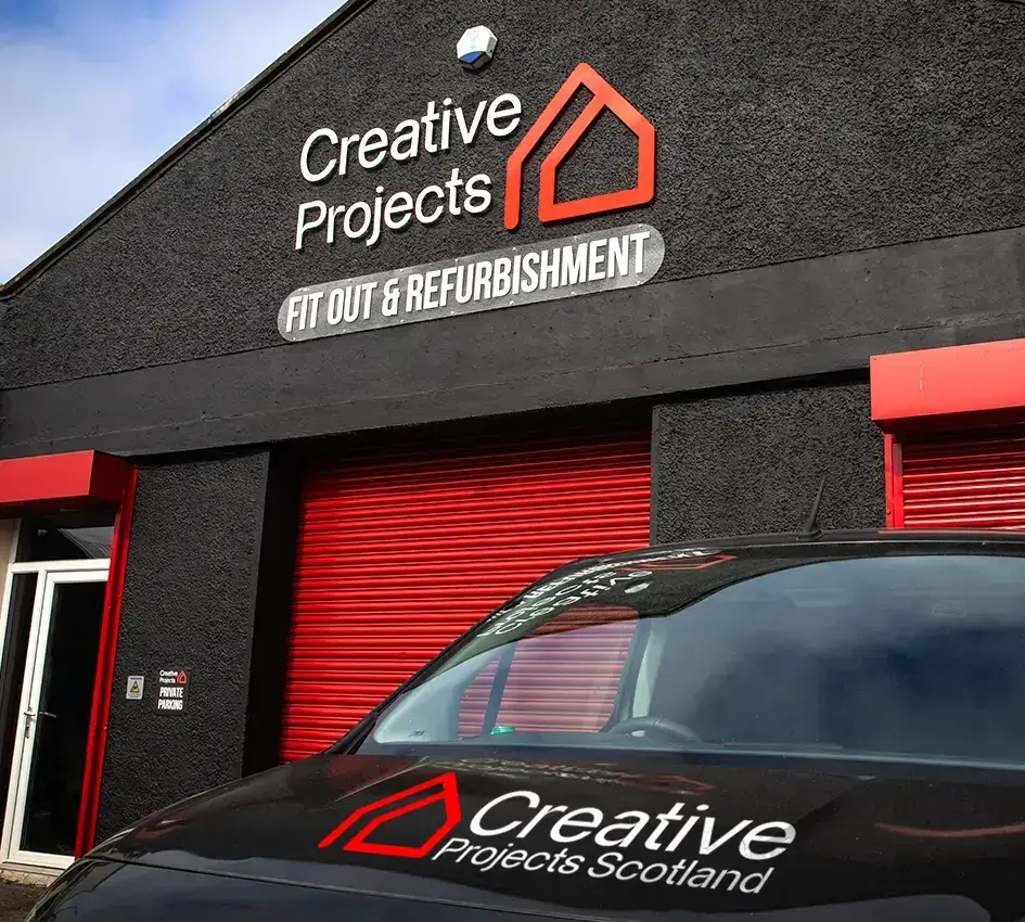 External photography of Creative Projects HQ in Hillington